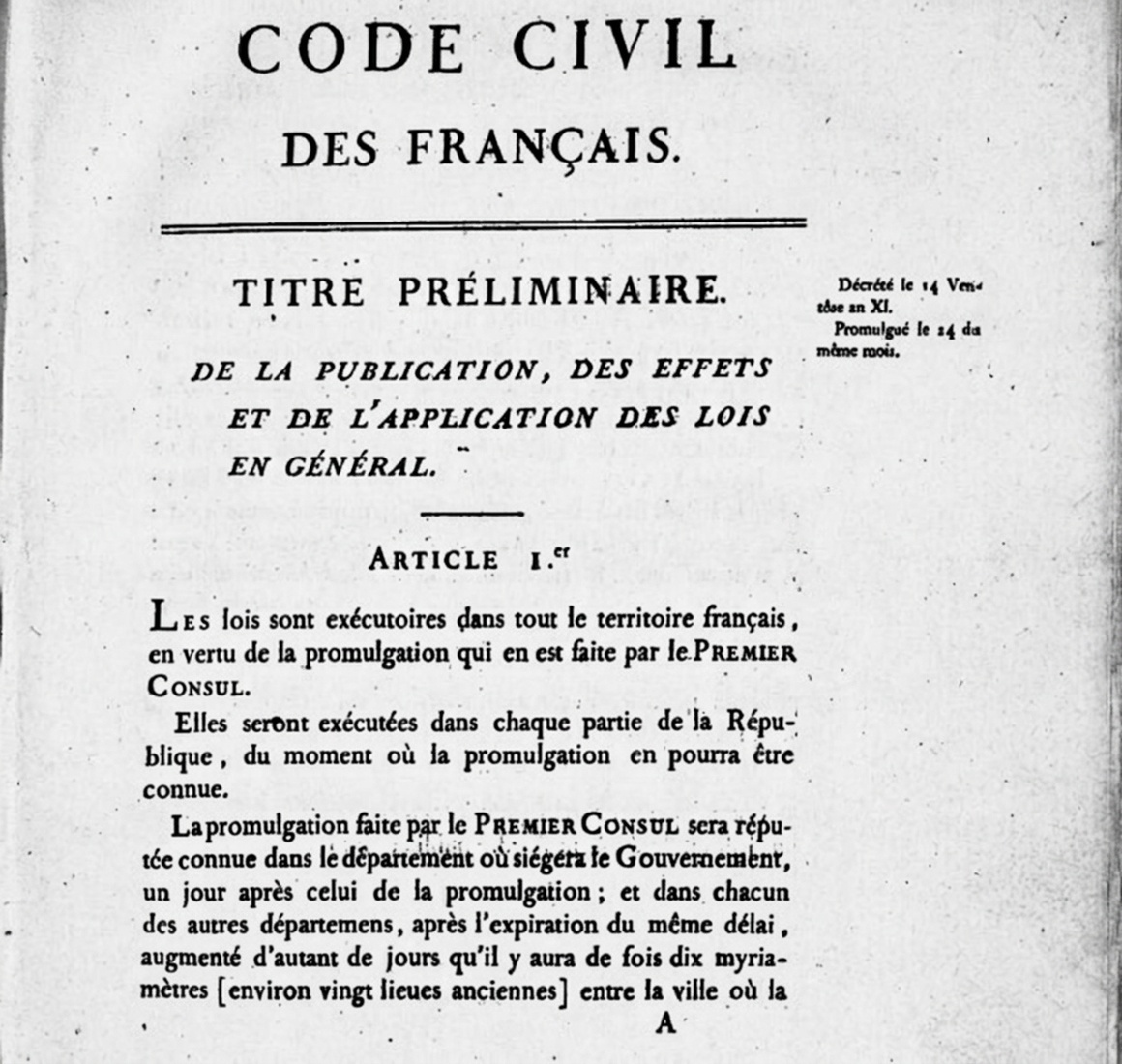 The Napoleonic Code